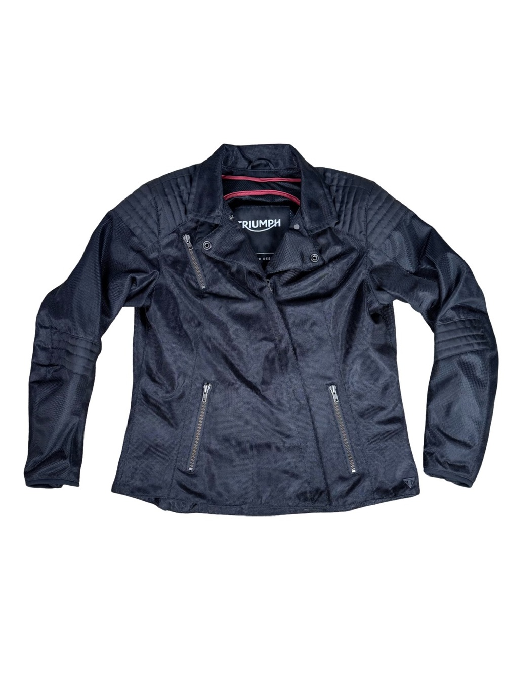 Triumph Lara Mesh Motorcycle Jacket 
Womens Black Size L EUC